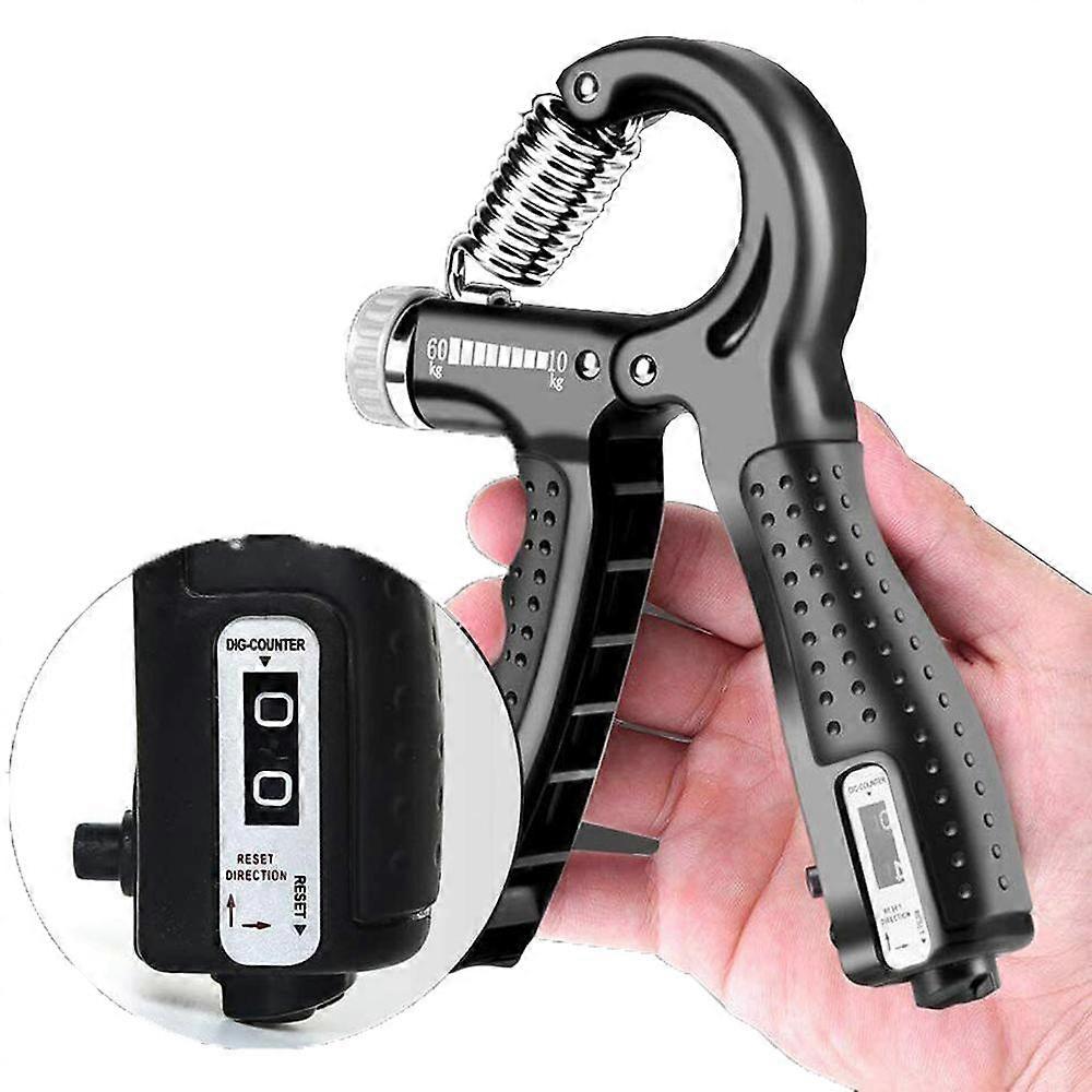 R -shaped grip, hand training device, muscle exercise, forehead training device with counting function