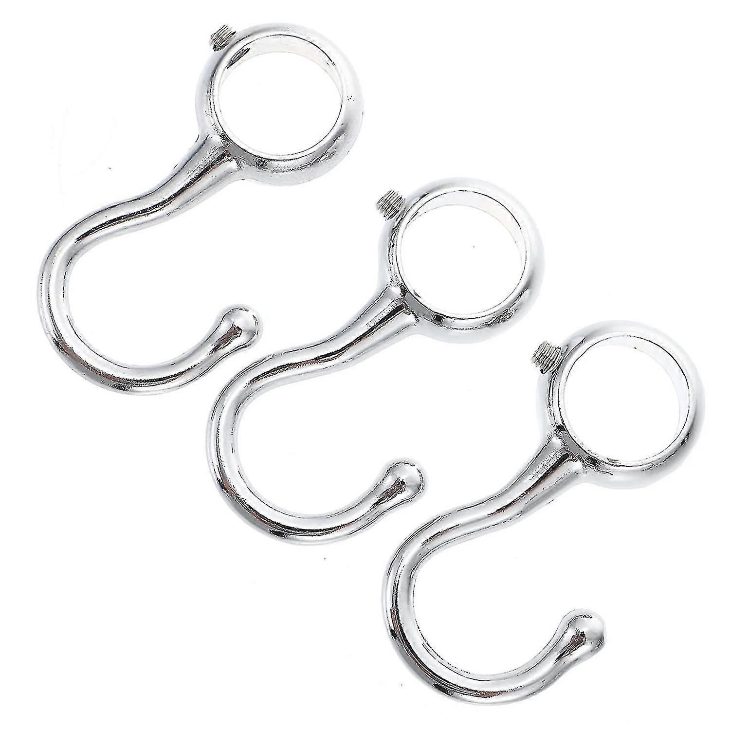 Table Hooks Hanging Clip Hooks Windproof Hooks Household Coat Hooks Hangers Laundry Bag Hooks (silver) (3pcs)