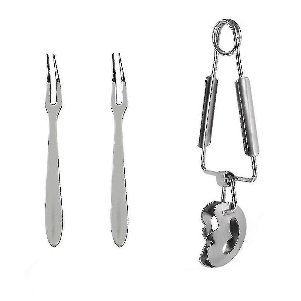 1 Set Snail Tong Forks Set Premium Snail Tong Durable Sturdy Snail Fork