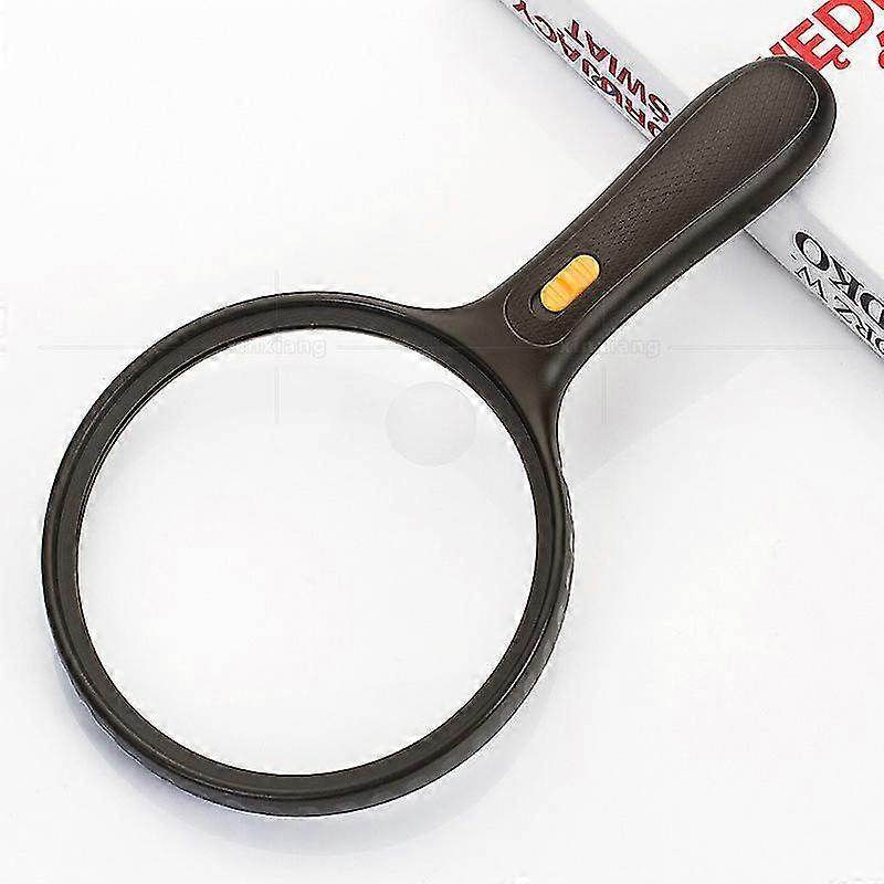 Illuminated Reading Magnifier X 5 - Large Round Hand Held Magnifying Glass With 14cm Lens
