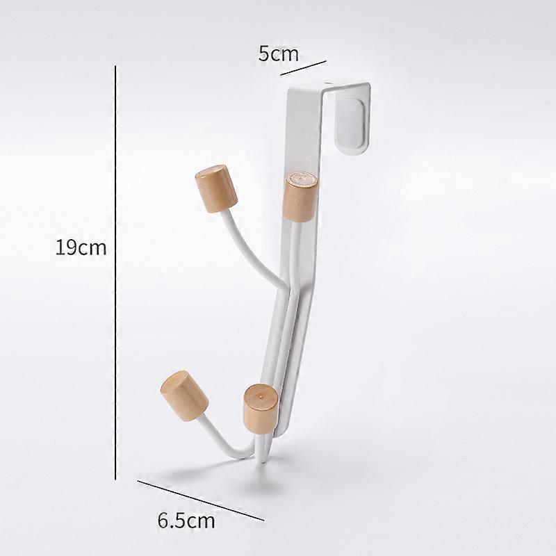 Multipurpose Hat Hooks Clothes Hooks Durable Towel Hooks White Metal Hook(4 Hooks)