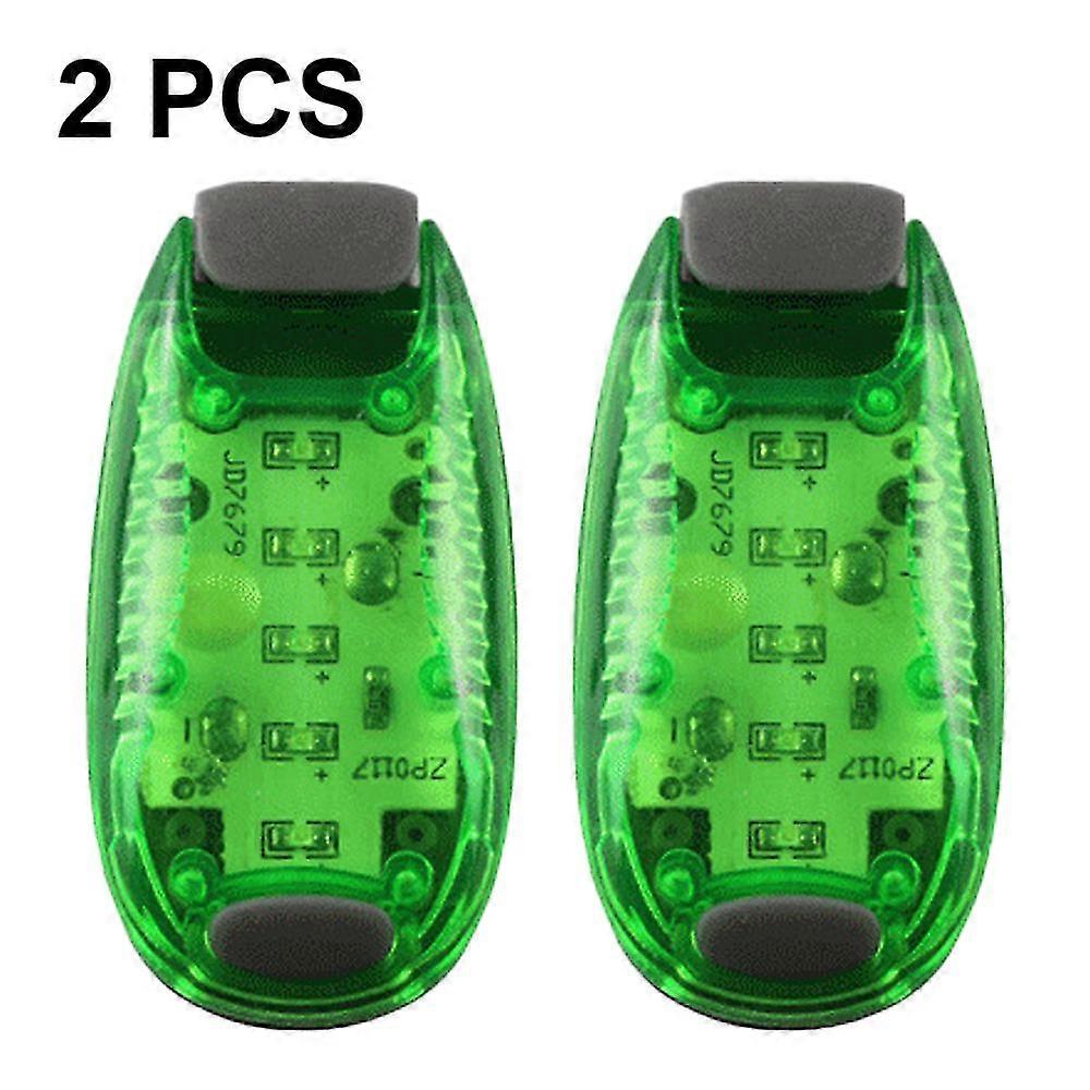 2 Pcs Usb Led Safety Light - Bright Bike Tail Light Works Brilliantly As Running Light For Joggers, Pets, Bicycle Strobe Or Rear Clip OnGreen