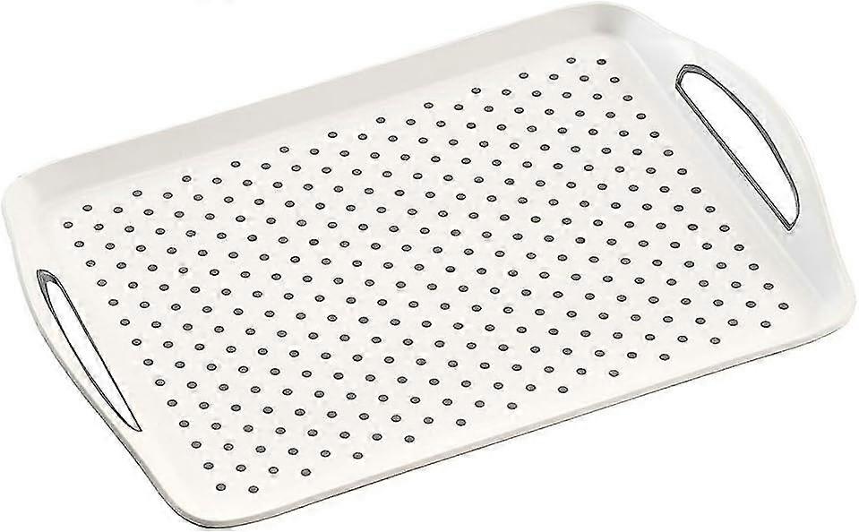 白い滑り止めプラスチックプレート45.5 x 32 x 4.5 cm