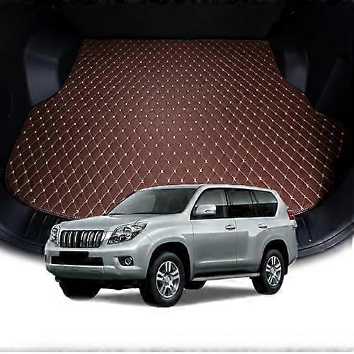 مناسبة لحصائر صندوق السيارة الجميلة لتويوتا برادو 2016 2015 2014 2013 2012 2011 2010 (5 مقاعد) ، جلد سيارة التمهيد بطانة حصيرة غطاء صندوق السيارة المضاد SL