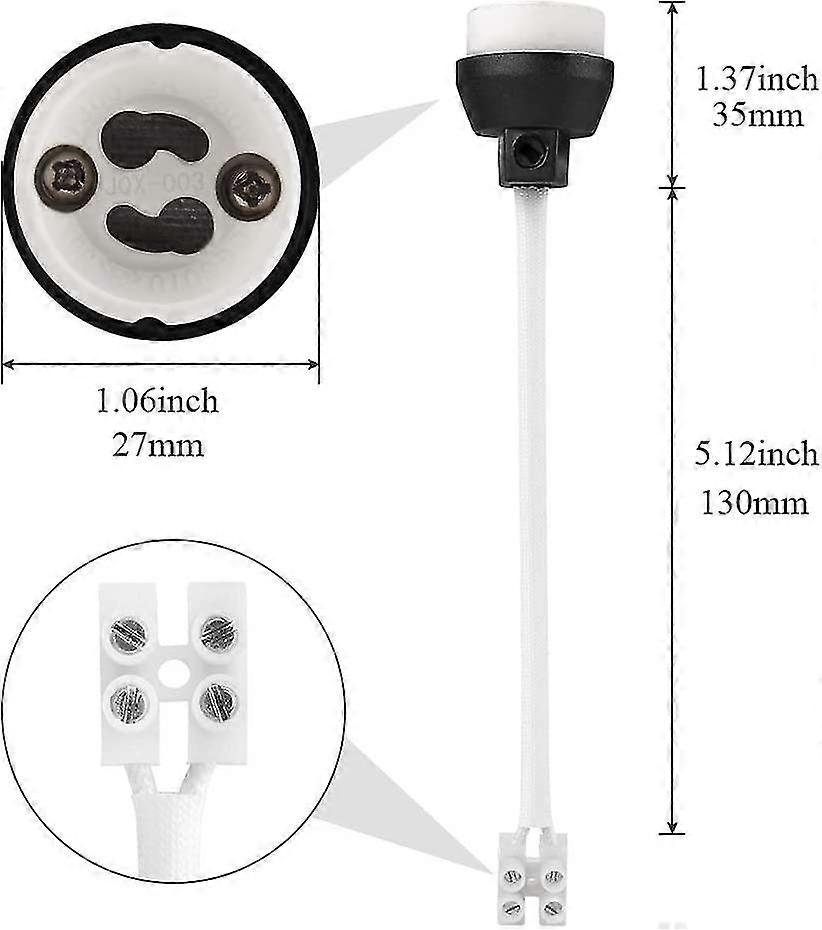 10 Pcs Gu10 Standard Light Bulb Socket Terminal Lamp Holder And Terminal Block/bridge