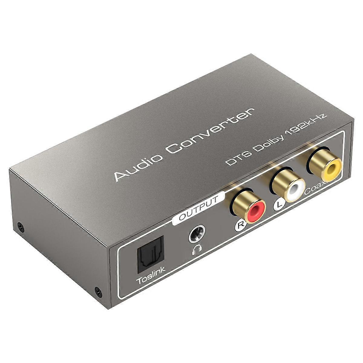 192Khz DAC Audio Converter Toslink Optical Coaxial -Compatible ARC to Coaxial Toslink L/R 3.5mm Jack Adapter