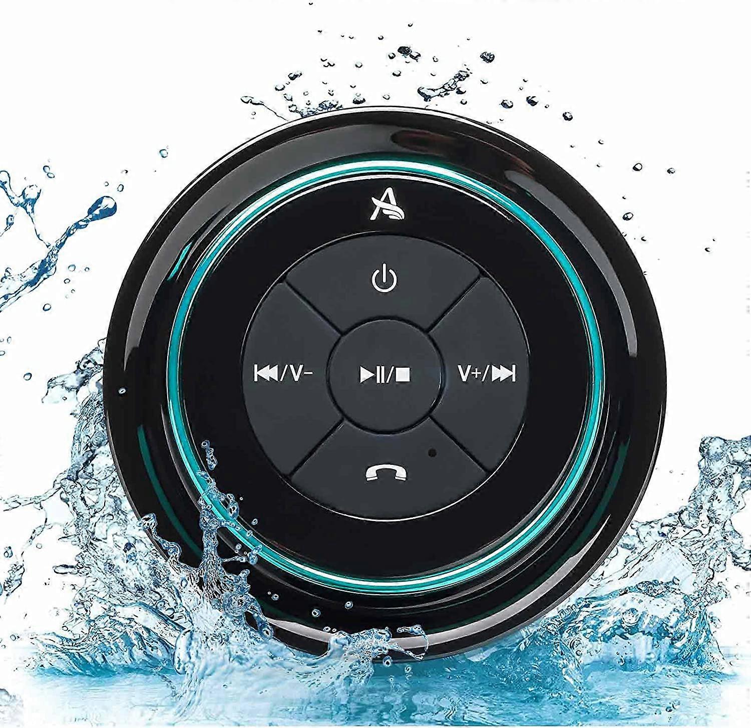 Waterproof Bluetooth Speaker - 5W Shower Speaker with 3D Crystal Speaker and Bass