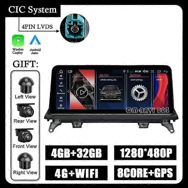 Sistem inteligent auto Android 13 Pentru BMW X5 E70 X6 E71 2007 - 2013 CCC CIC 10.25" Wireless Carplay Android Auto Navigation GPS