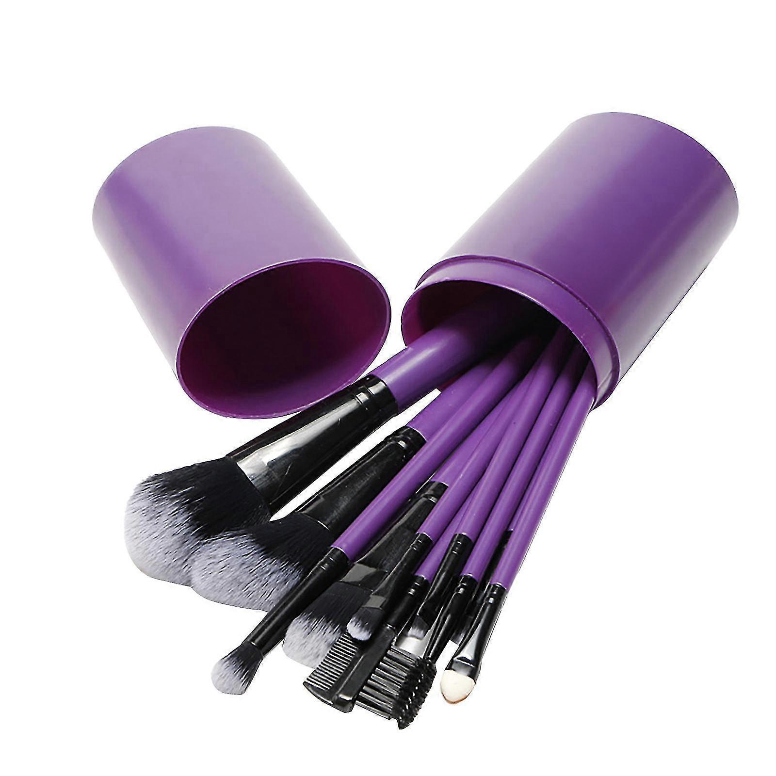 12pc Portable Makeup Brush Set, Foundation Brush, Eye Shadow Brush Set