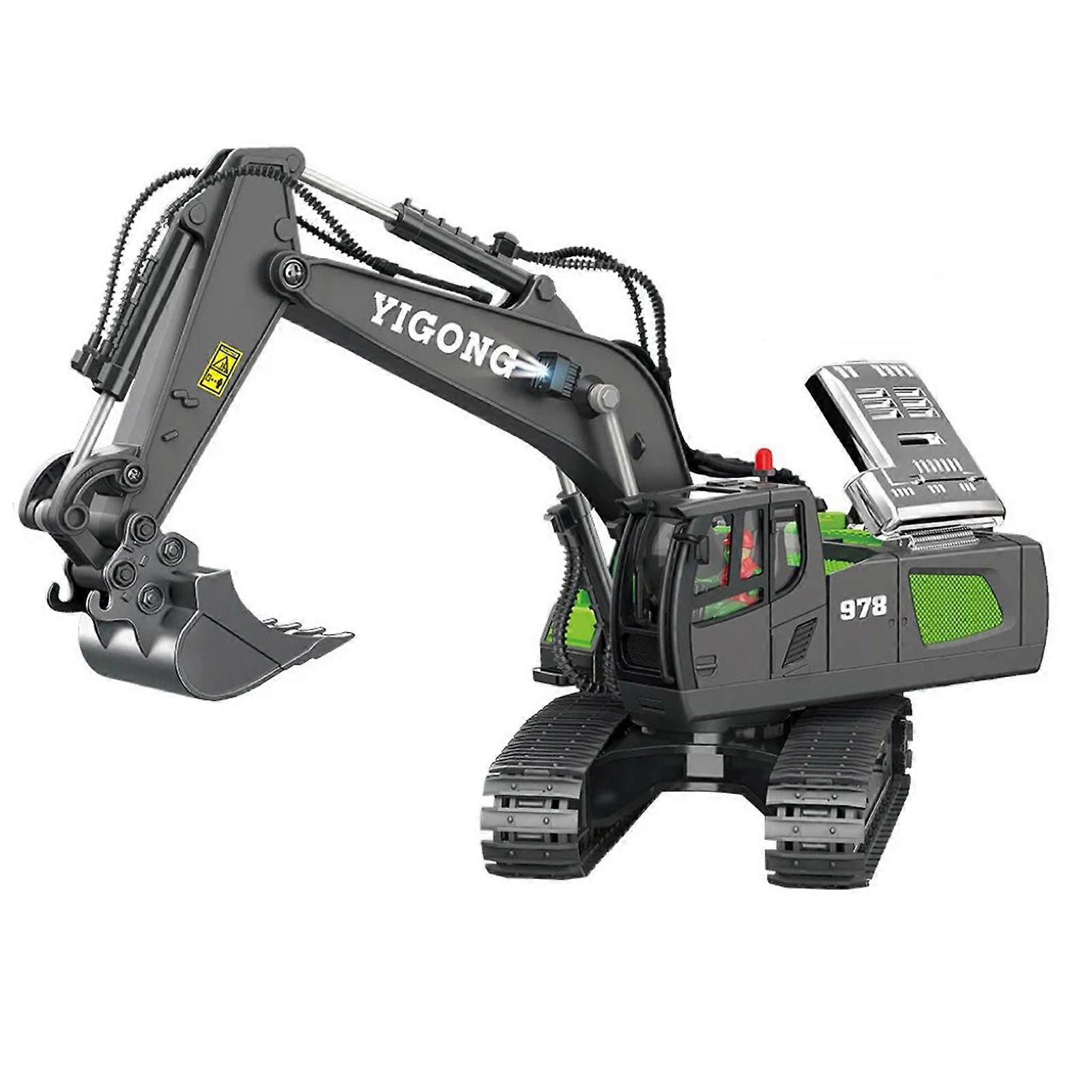 RC kotrógép játék, távirányítós hidraulikus játék autó építőipari traktor jármű, 100% új