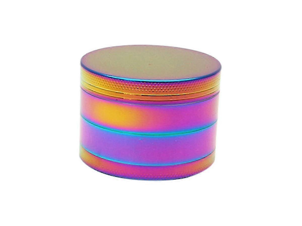 Spice Herb Grinder, Zinc Smoke Grinder Rainbow Flat Grinder Smoke Crusher