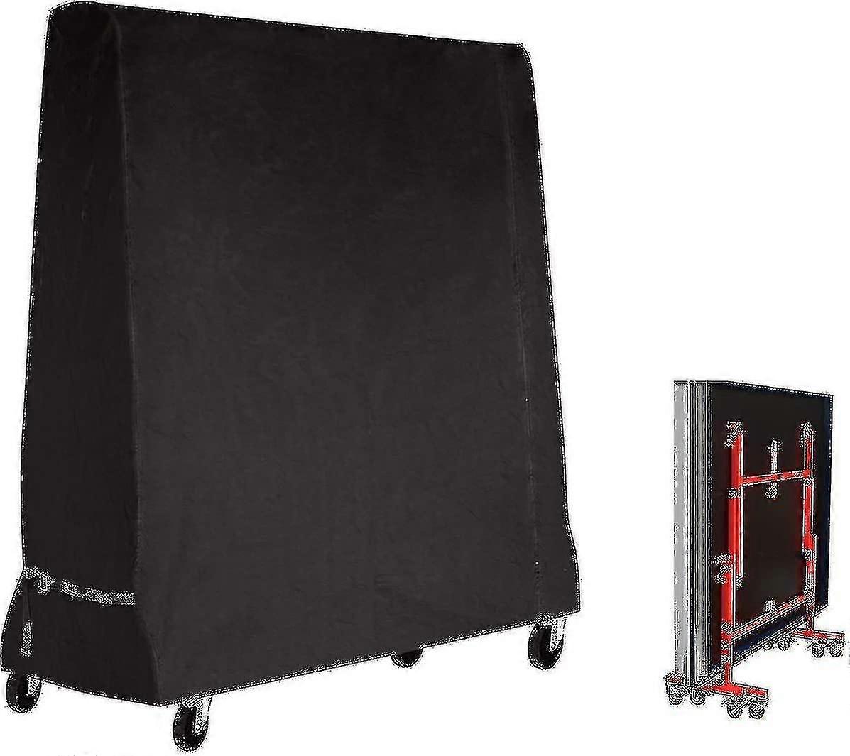 طاولة تنس الطاولة جراب مقاوم للماء لطاولة بينغ بونغ 165 × 70 × 185 سم أسود