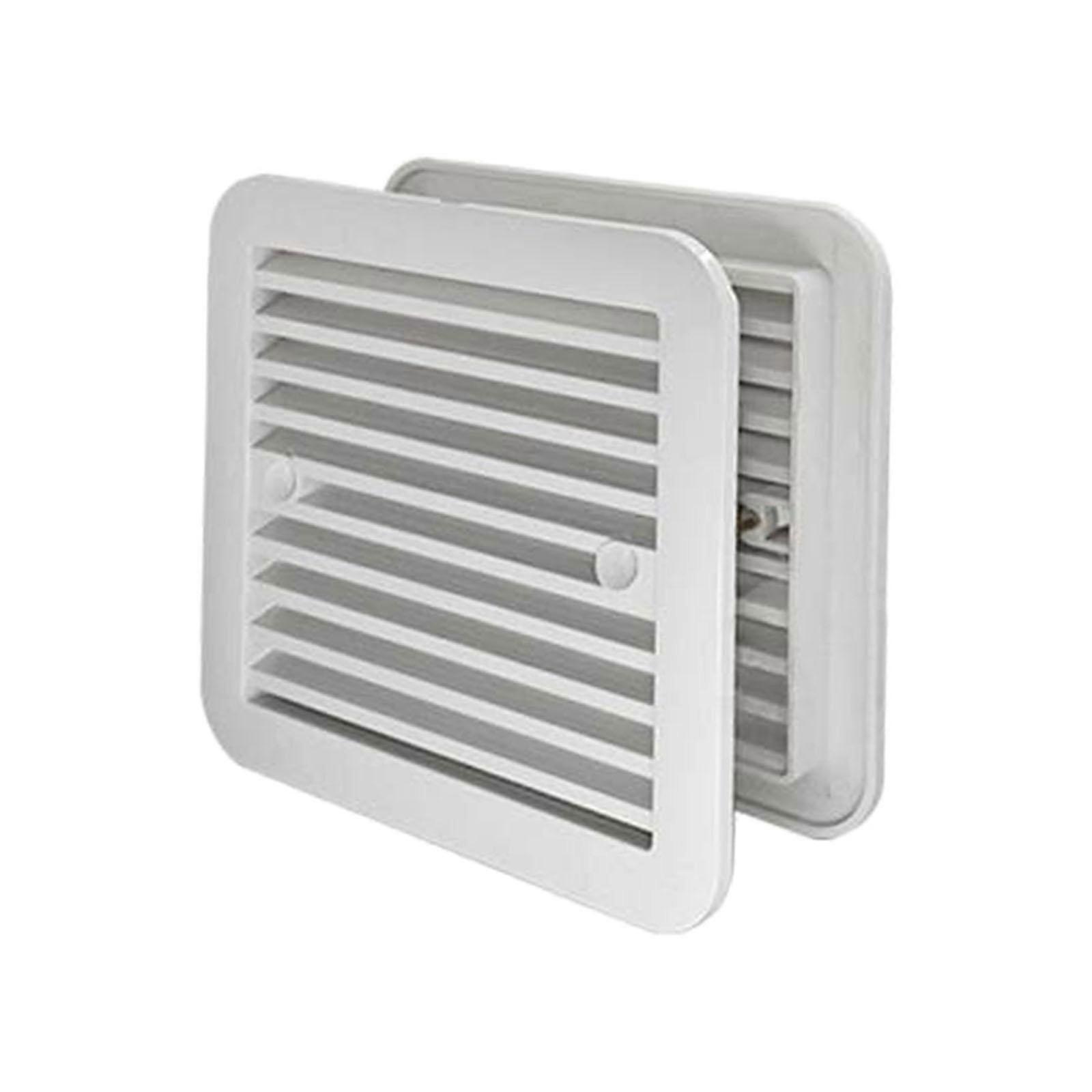 Generic Side Exhaust Outlet Rainproof Design Anti Bugs Net Shutters Vent White