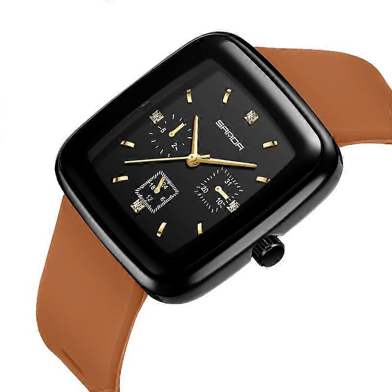 Sanda 1112 Square Dial ectronic Quartz Watch Orange