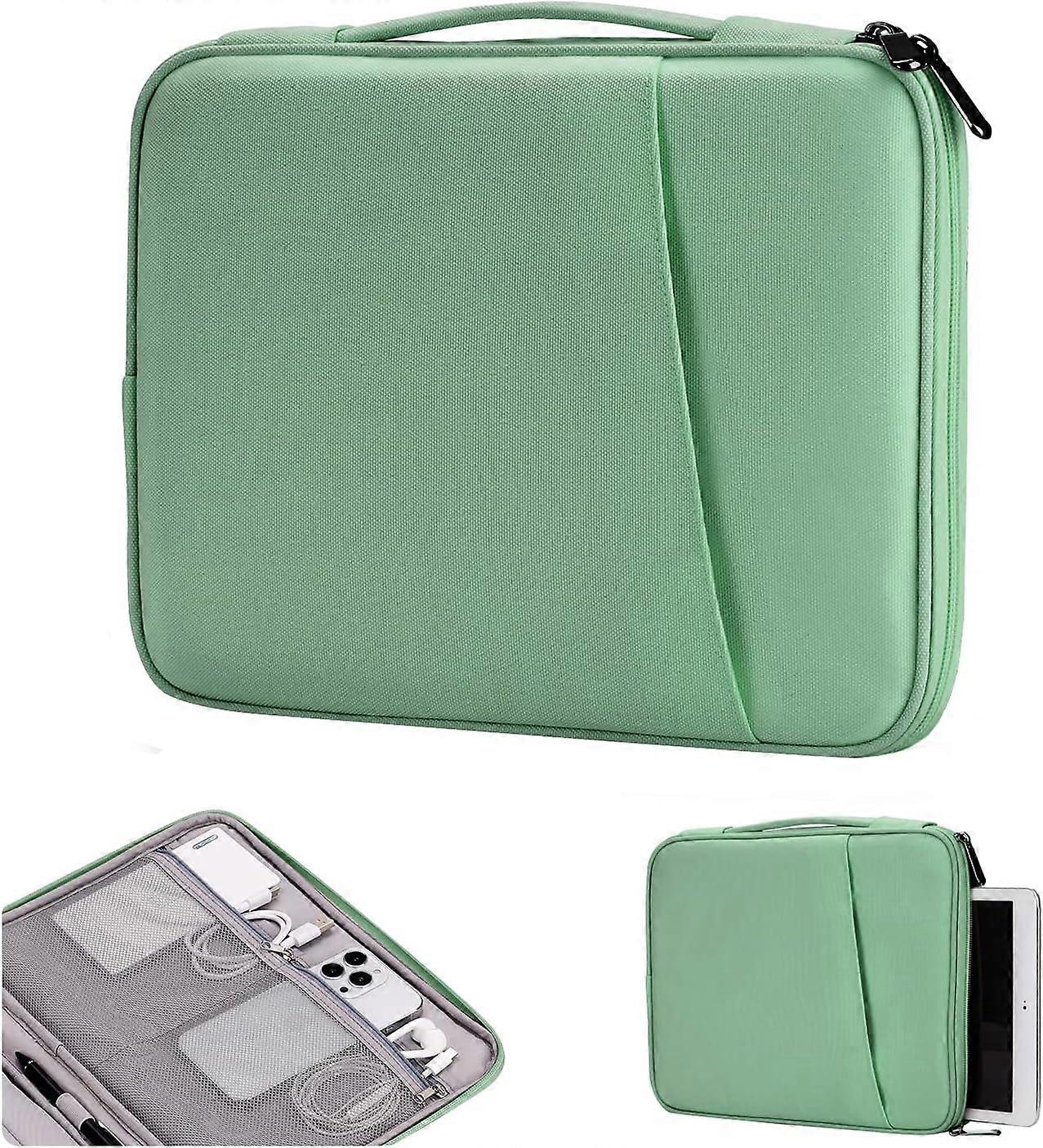 Tablet Carrying Case with 9-11 Pocket Compatible with iPad,Green