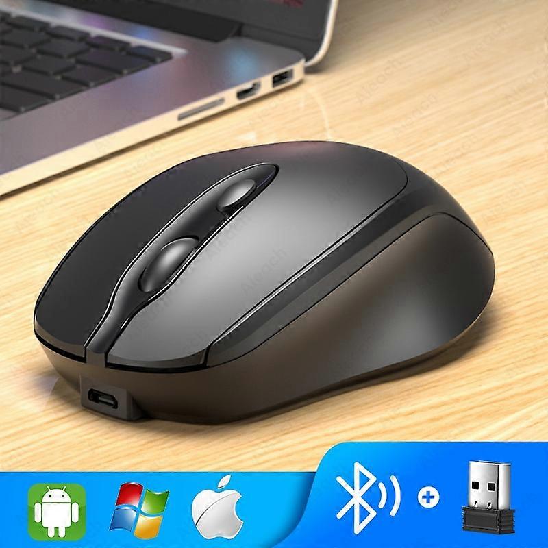 Aieach Rechargeable Wireless Bluetooth Mouse Silent WIRELESS COMPUT MOUS USB Ergonomic Gamer Mouse For Computer Laptop Macbook Mice & Trackballs