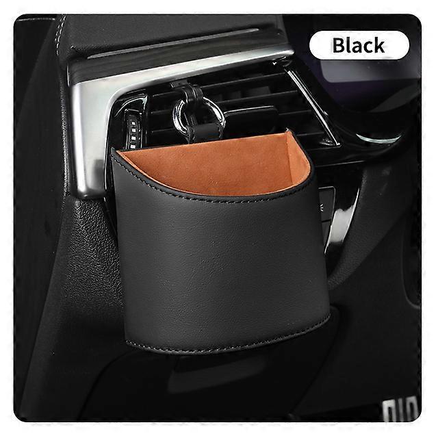 Universal Car Storage Bag Air Vent Outlet Dashboard Tidy Leather Hanging Sundries Storage Box Organizer Auto Interior Accessory