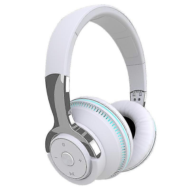 Bluetooth Headset Wireless Colorful Luminous Subwoofer Folding Telescopic Card Headset