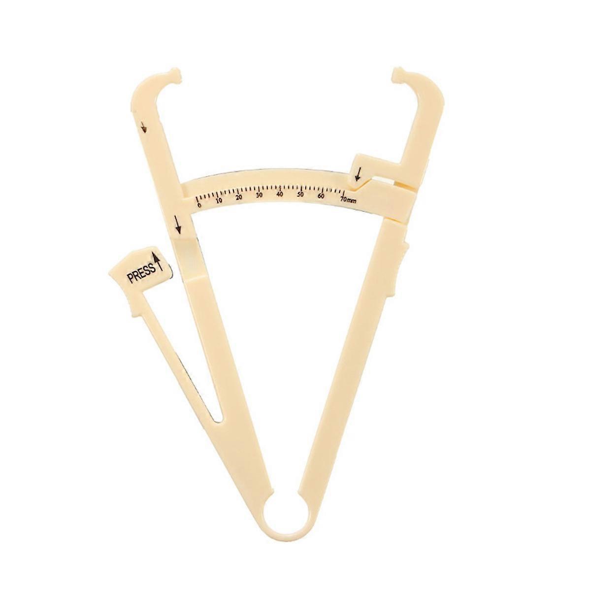 Body Fat Tester Caliper with Manual & Body Fat Charts Fitness Measure for Accurately Measuring BMI White