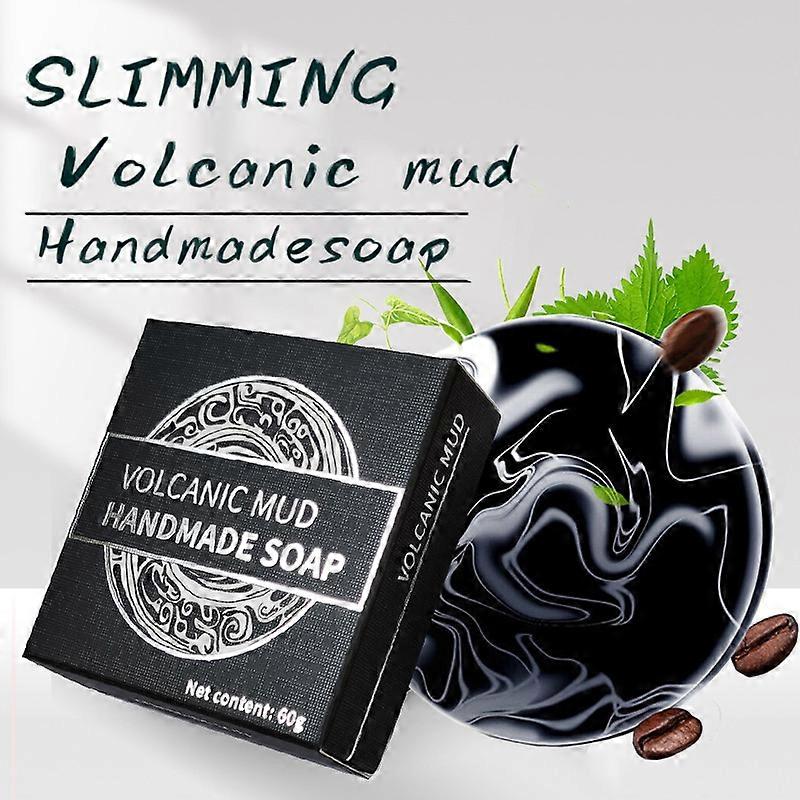 Face Soap, Natural Volcanic Mud Soap, Black Soap Bar with Bubble Net for Men Women Teens Facical and Body Wash, Oil Control