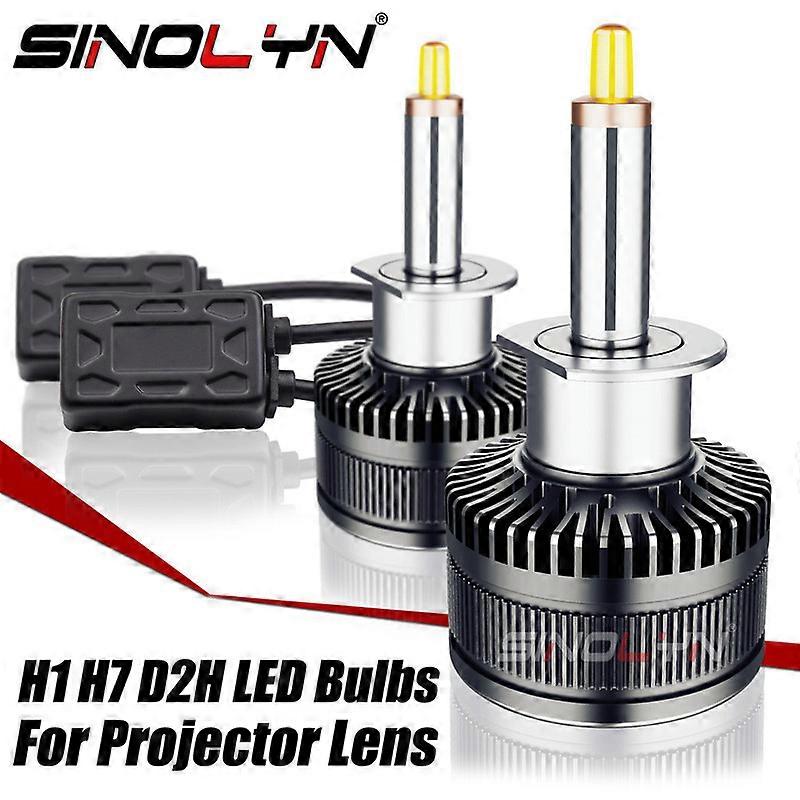 Sinolyn 4300K 6000K H7 LED H1 D2H D2S H11 9005 9006 Bil Frontlyspærer LED-lampe For Projektorlinser 70W 8000LM Biltilbehør