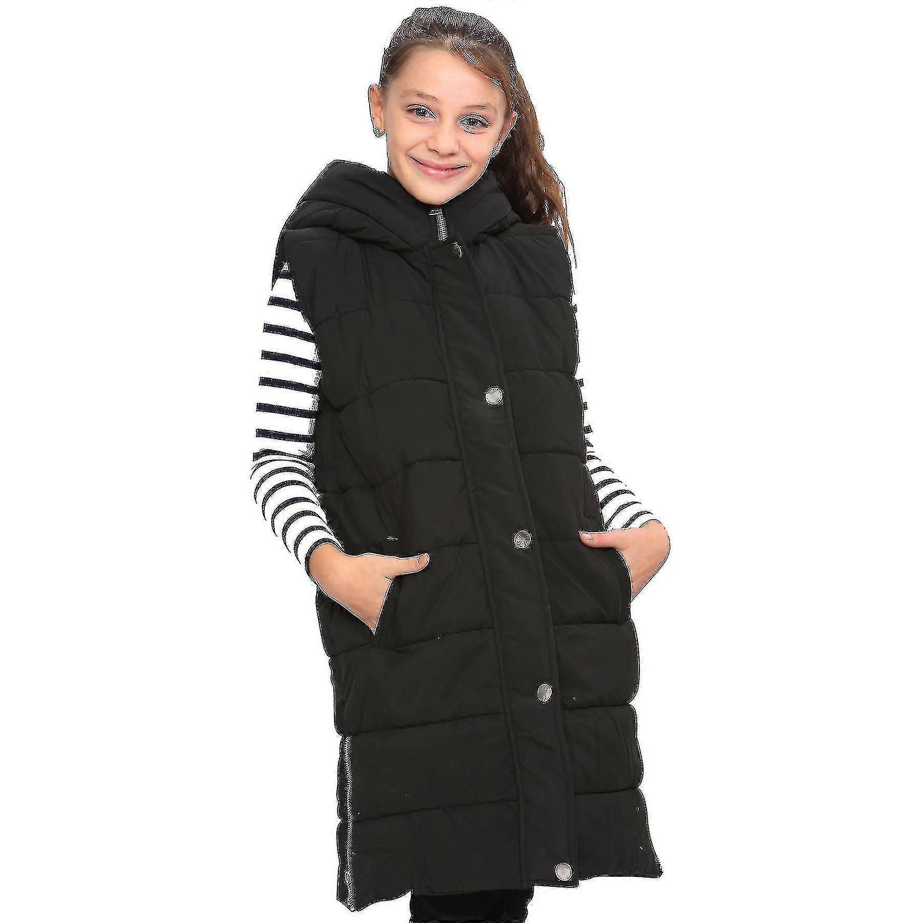 Veste à capuche noire pour filles