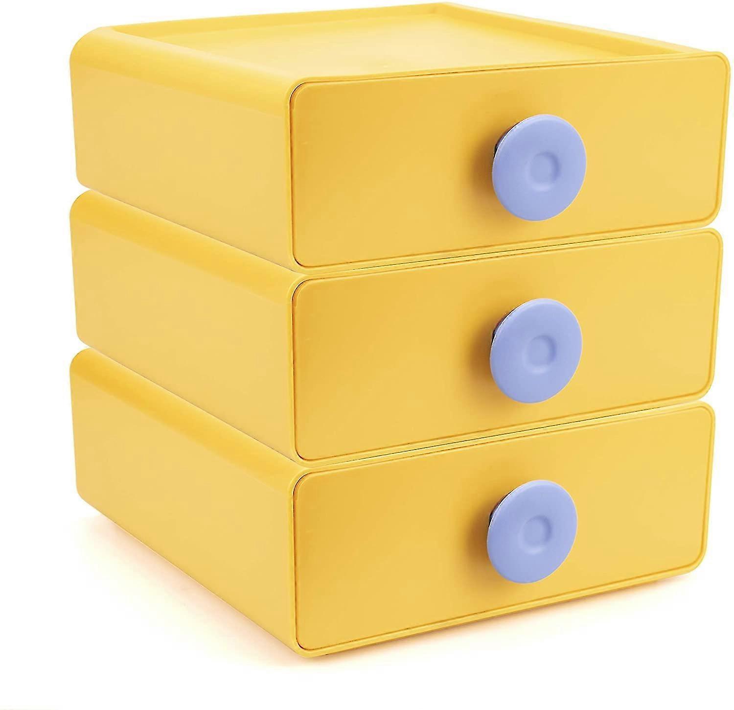 3 قطع درج تخزين قابل للتكديس