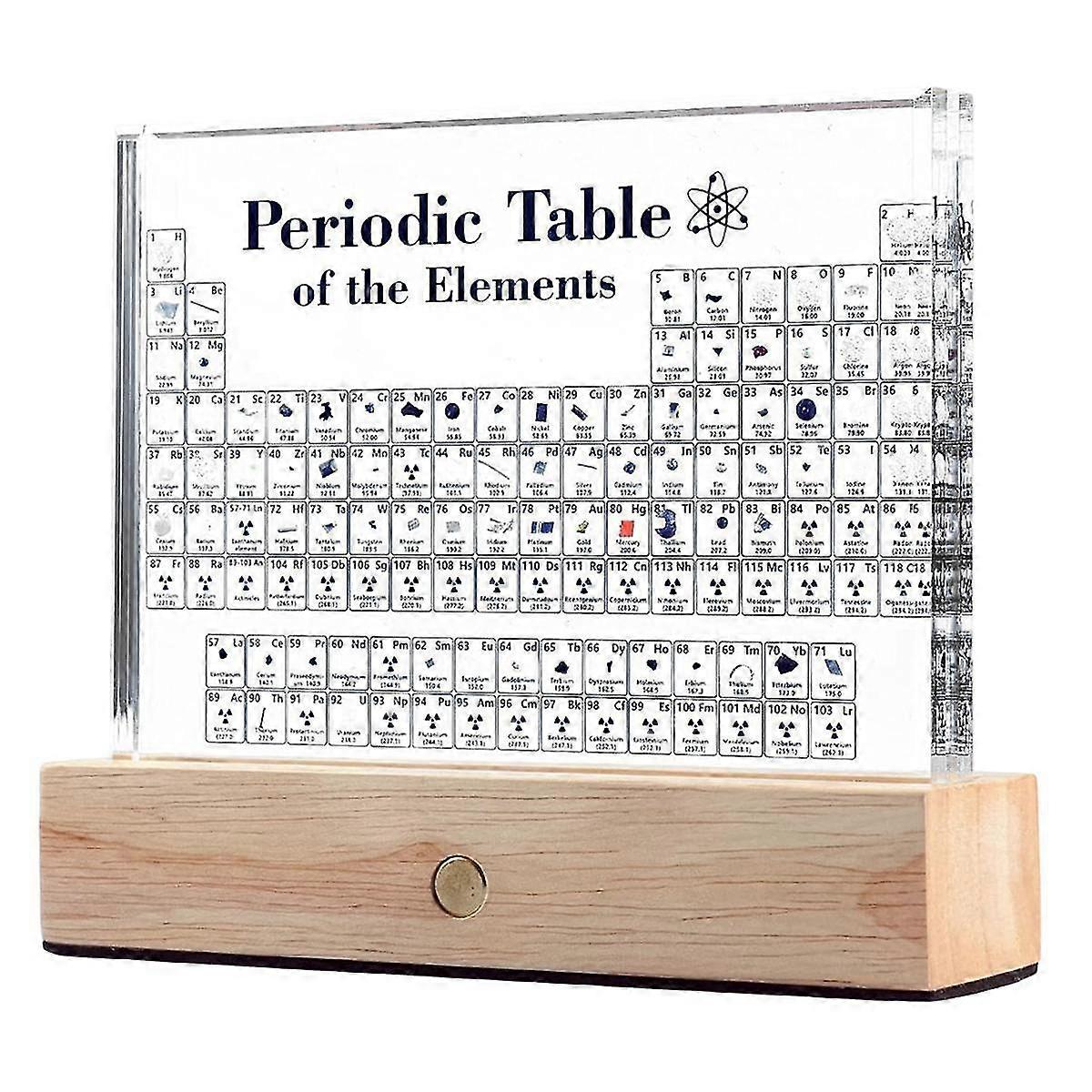 Periodic Table with Real Elements Inside, Table of Elements, Acrylic Periodic Table Display with 83