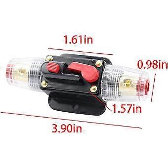 Lot De 2 Disjoncteurs Réarmables 60A 12V-24V - Porte-fusible Voiture/bateau - Réinitialisation Manuelle - Protection Système Audio, électrique - 6