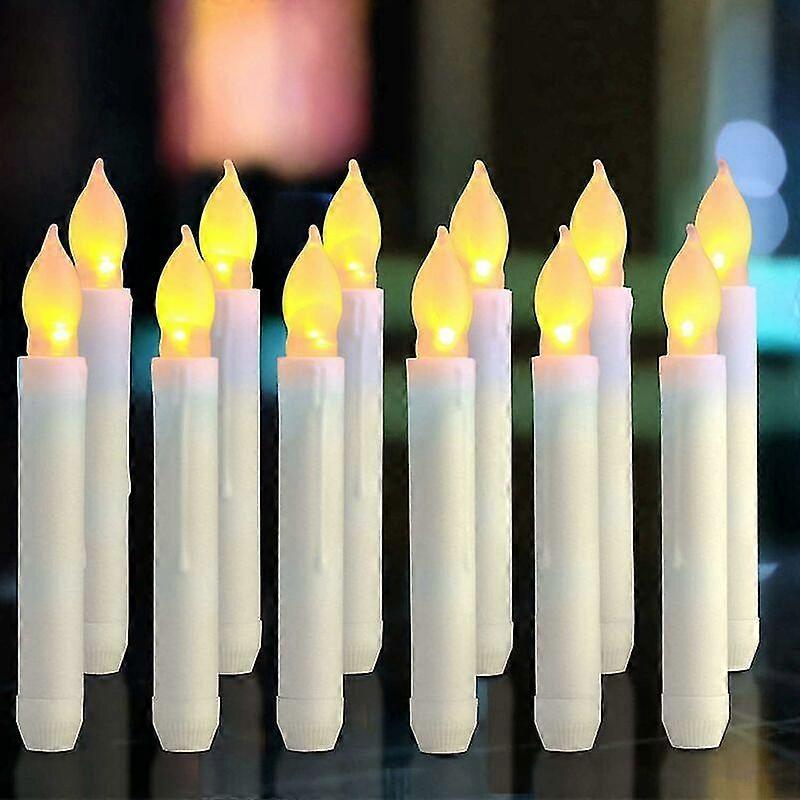 2024 Led Candles Long Menorah Candles Set Of 12 Flameless Candles Aa Battery Powered Candles 16.5x2 Cm Candlepower