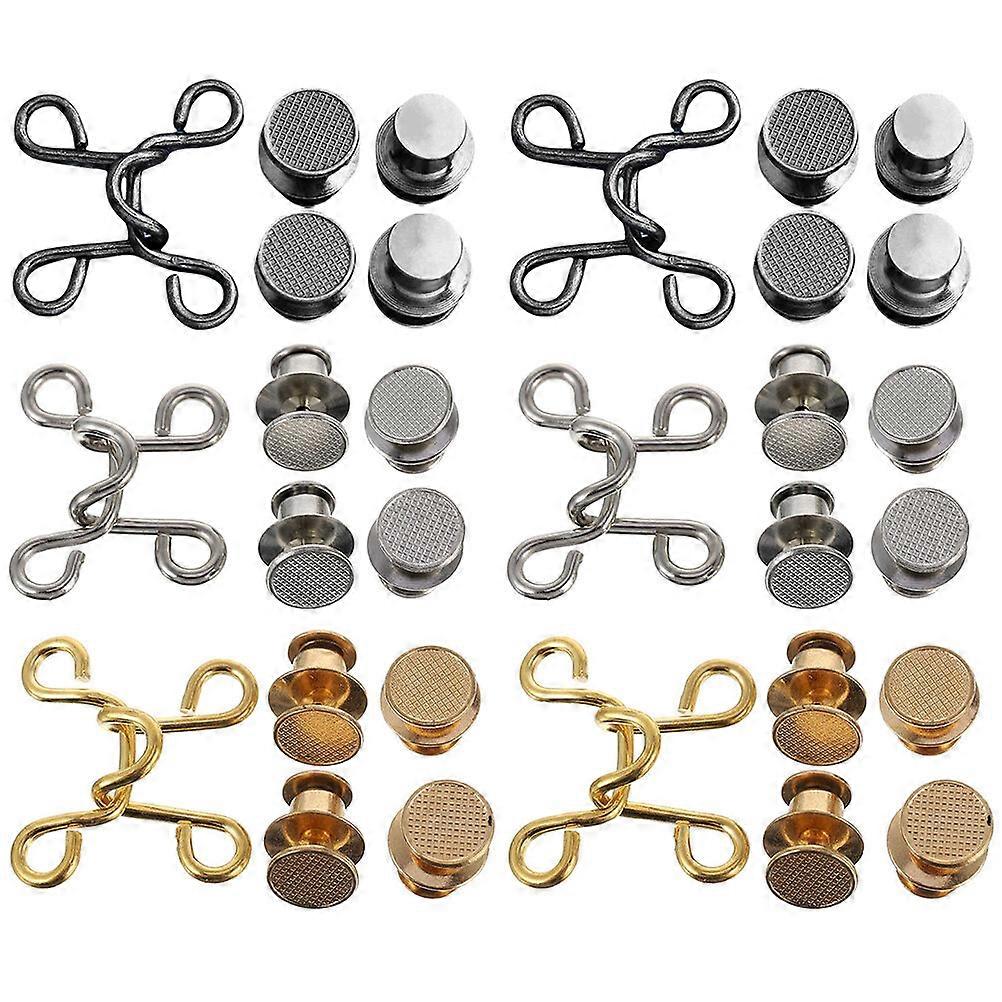 6 Sets of Detachable and Adjustable Waist Buckles Adjustable Waist Buckle Extender Set