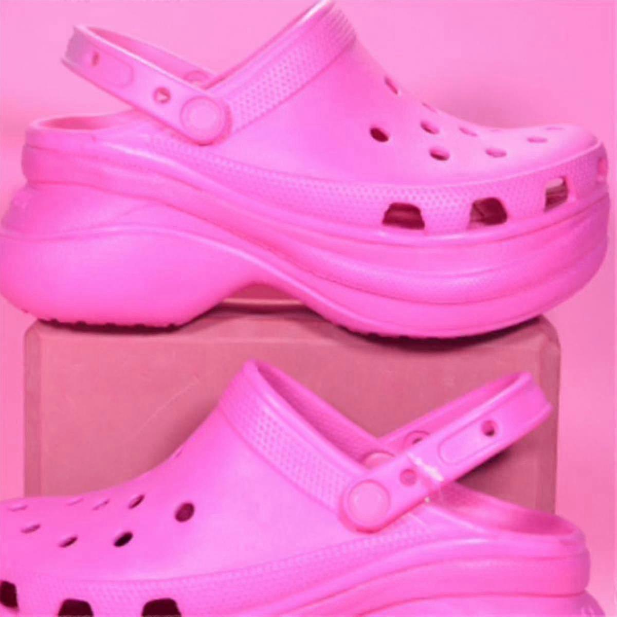 Women"s Classic Bae Clog Platform Shoes Slip On Sandals Thick Sole Slide Shoes-MXBC