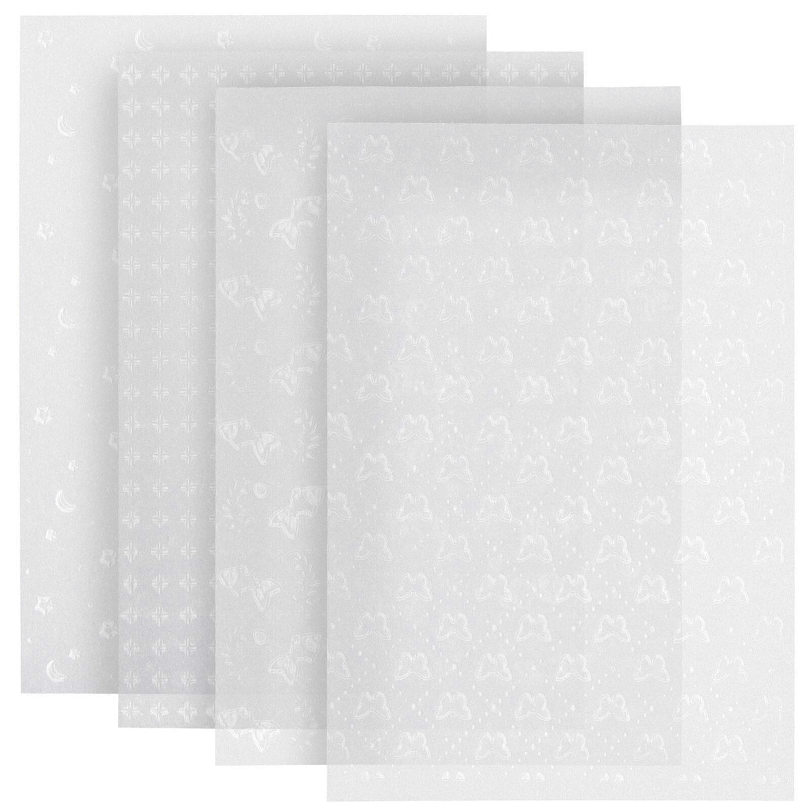 40 Sheets of Scrapbook Paper Embossing Translucent Paper Decorative Scrapbooking Paper DIY Paper