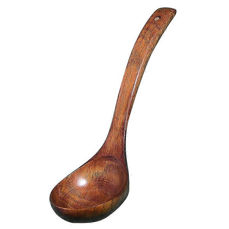 Wooden Soup Ladle Soup Spoon Ladle with Long Handle Cookware 27 cm (4-D-W)