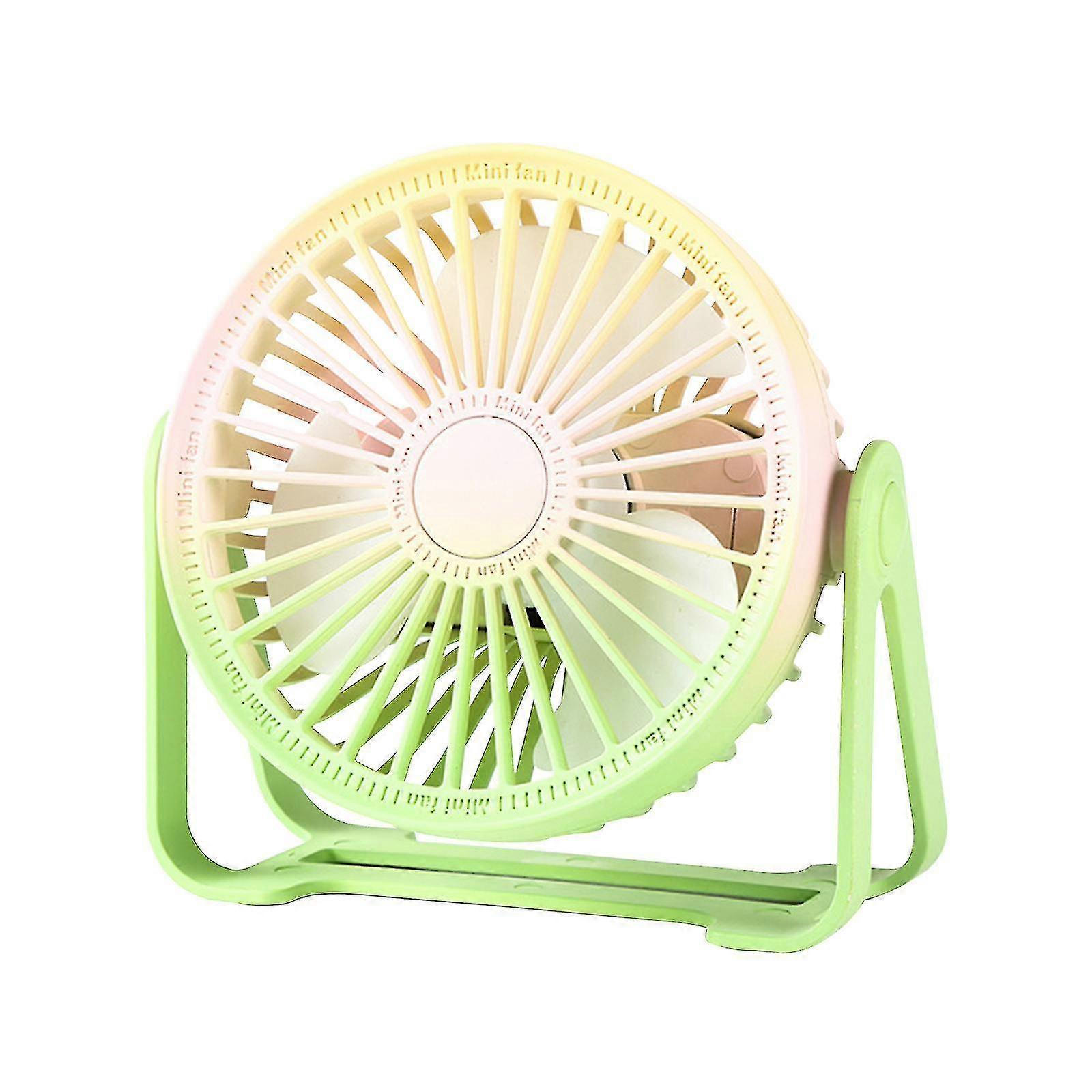 Usb Small Desk Fan - Portable Fans With 3 Speeds Strong Airflow, Quiet Operation And 360rotate, Personal Table Fan For Home,office, B
