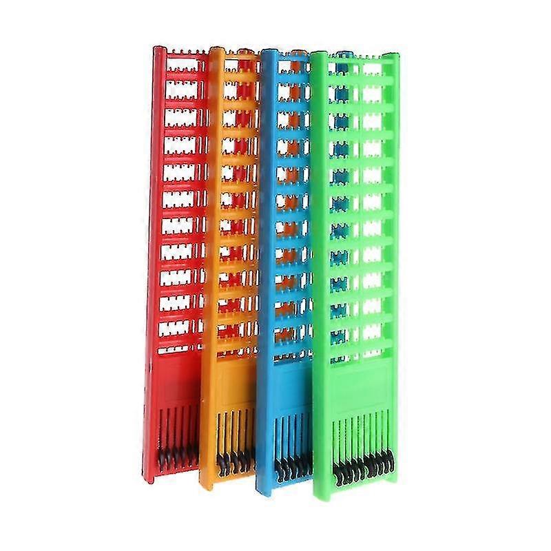 Fishing Rig Board Plastic Double Side Spring Hooks Storage Catch Holder Random