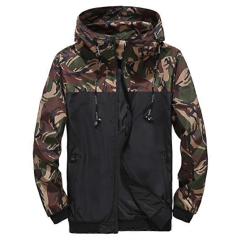 Mens Hooded Waterproof Jacket Rainproof Lightweight Coat