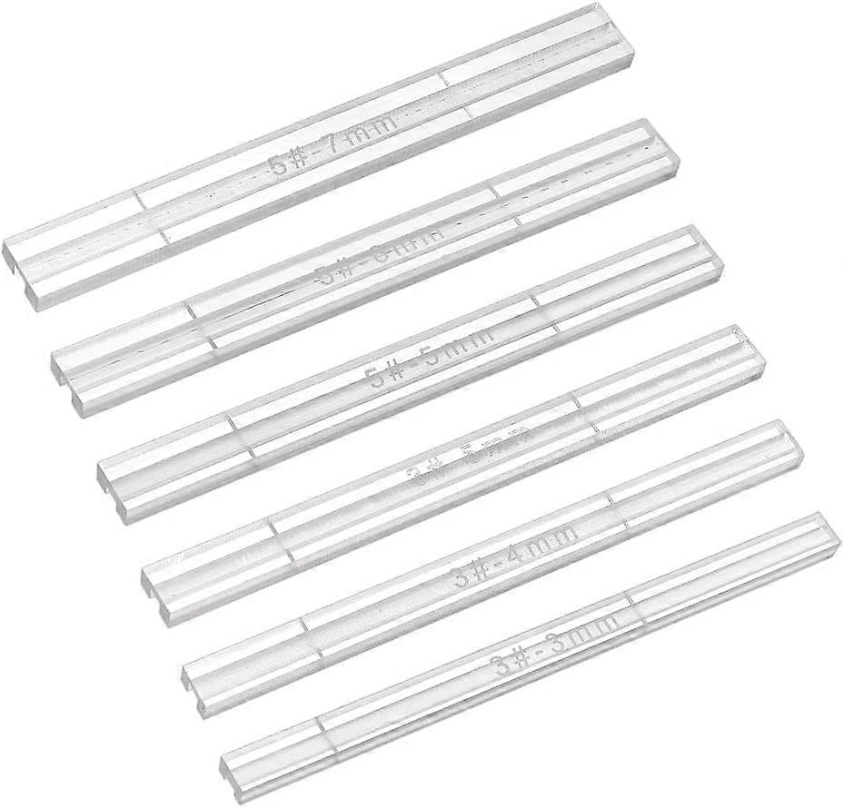 DIY 6 Pcs 6 Sizes Acrylic Zipper Guides Tool Clear Zipper Guide Spill Proof Tool for Handcrafting Bags or Clothes Zips DIY
