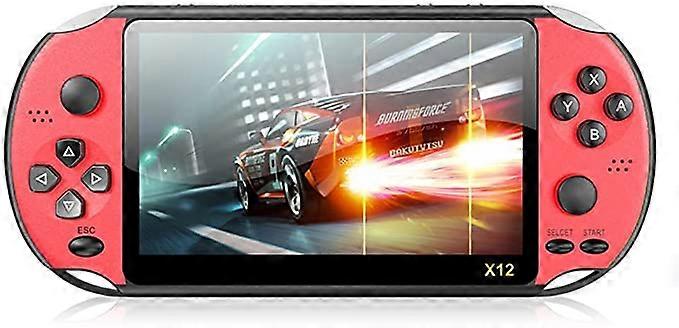 Handheld Game Console 5.1 inch Pro Retro Games Consoles Built-in Classic Games Rechargeable Battery Portable Style Game Consoles X12 Red