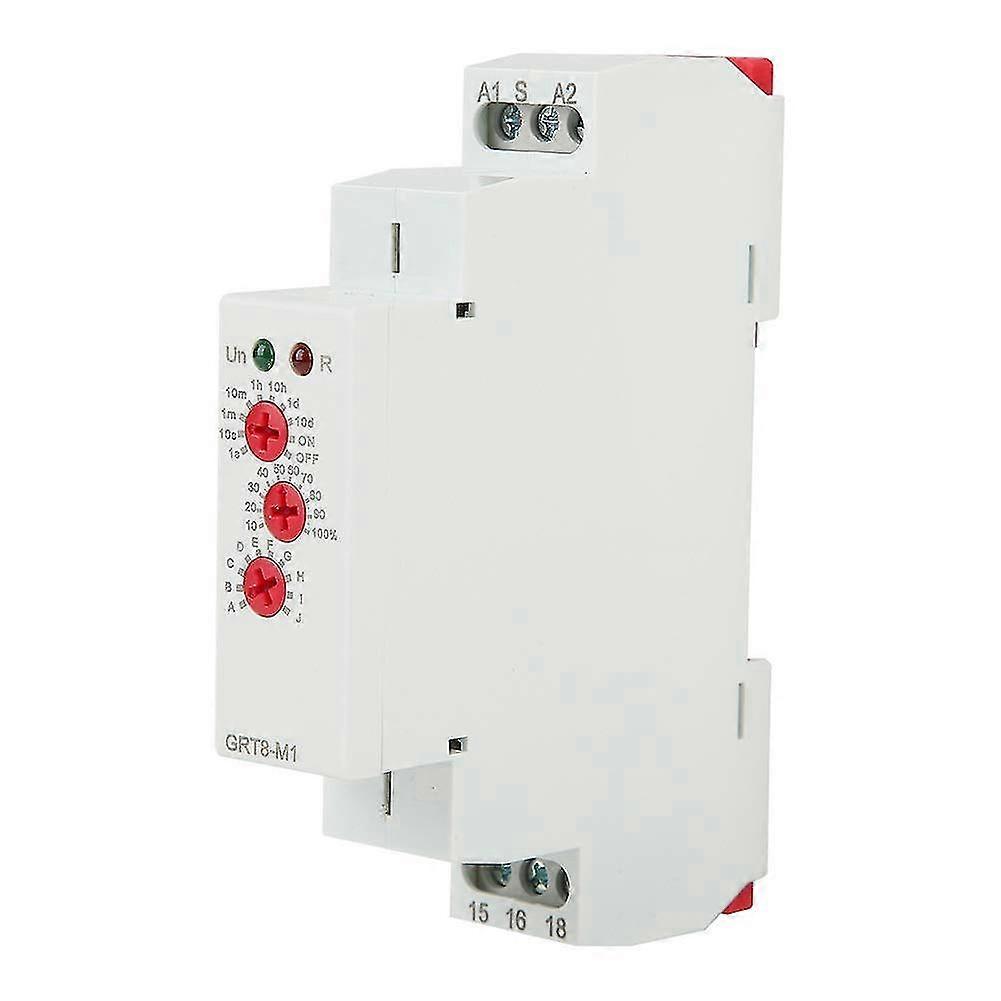 Grt8-m1 Delay Time Relay, Time Delay Relay, On Off Timing Relay With 10 Functions Din Rail Mount Ac