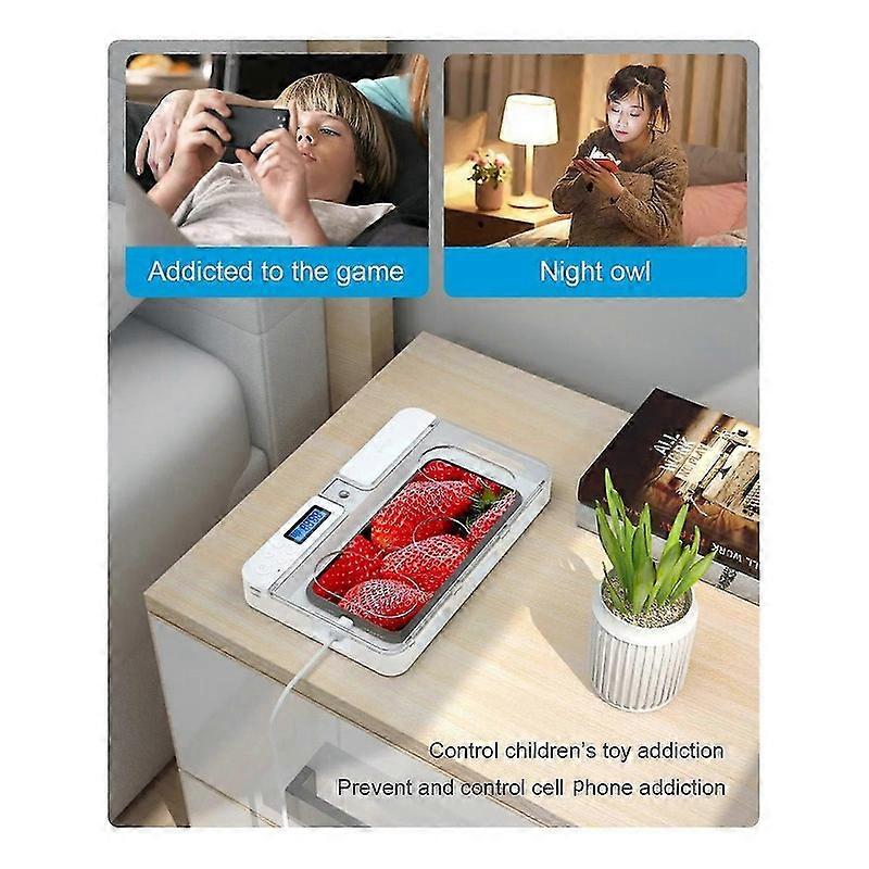 Transparent Smart Timer Phone Locker Box Self-Discipline Cell Phone Timed Lock Box Mobile Timing Lock Case Storage Box
