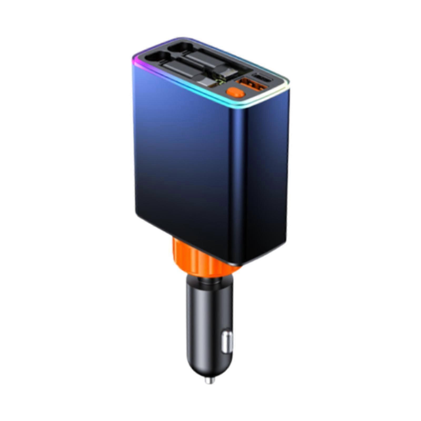 Car Charger Versatile Fast Charging Easy to Use Professional Gifts Accessory Blue
