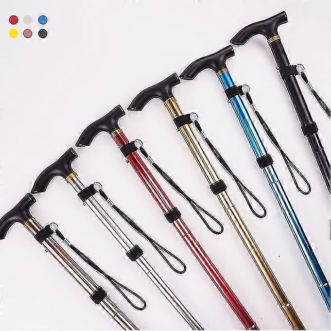 Telescopic Shockproof Walking Stick Telescopic Hiking Trekking Pole Five Sections Foldable