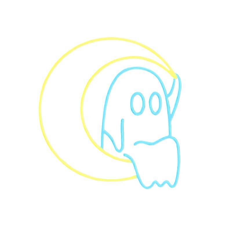Nneoba Moon Ghost Led Neon Sign For Halloween Decor