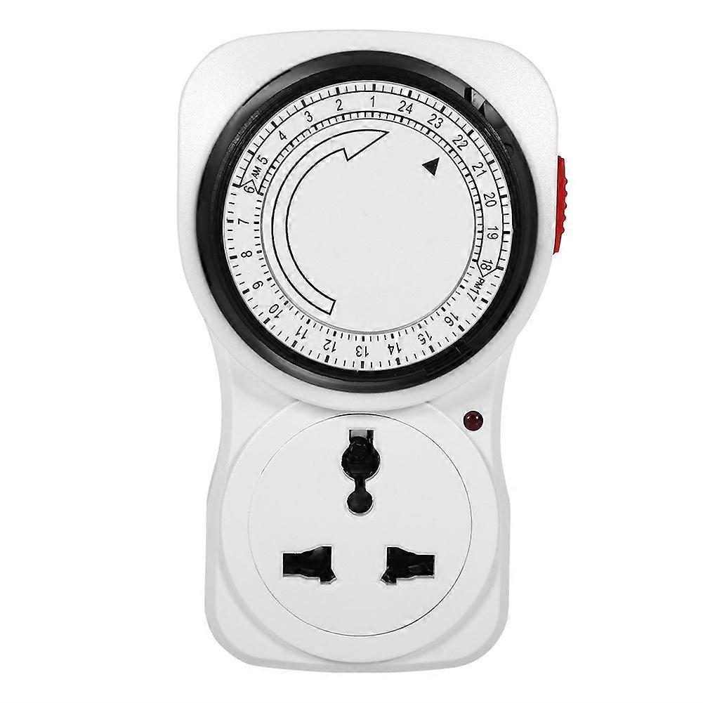 24 Hours Electrical Energy saving Mechanical Timer Socket Outlet Timing Switch (Universal Plug)