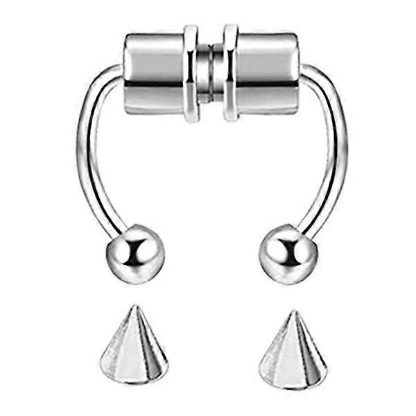Magnetic Horseshoe Nose Ring [Silver]