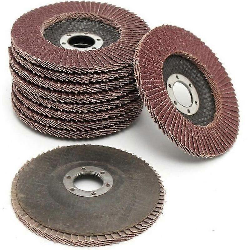 10PCS 115MM 60Grit Flap Discs Sanding Polishing Disc Abrasive Tool For Angle Grinder Grit