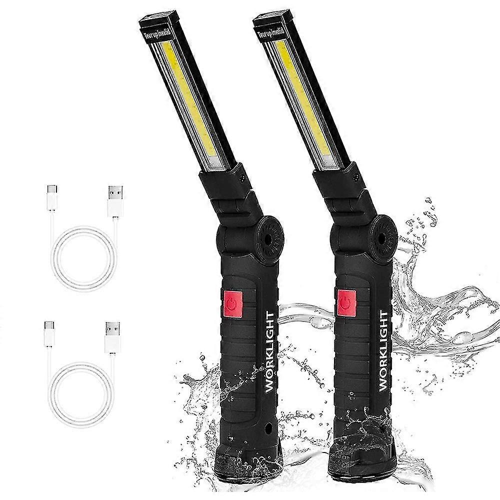 Led Work Light, Cob Rechargeable Work Light For Auto Repair, Home, Garage, Emergency, Bbq, Camping