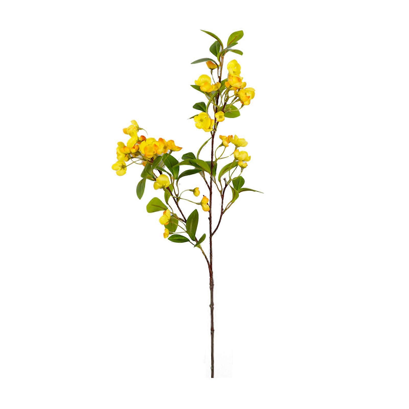 Hydrangea Simulation Flower Long Lasting Artificial Hydrangea Flower Decoration for Home Yellow