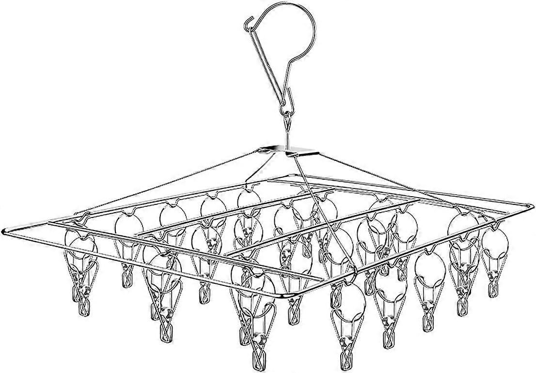 Clothes drying rack with 30 clothespins